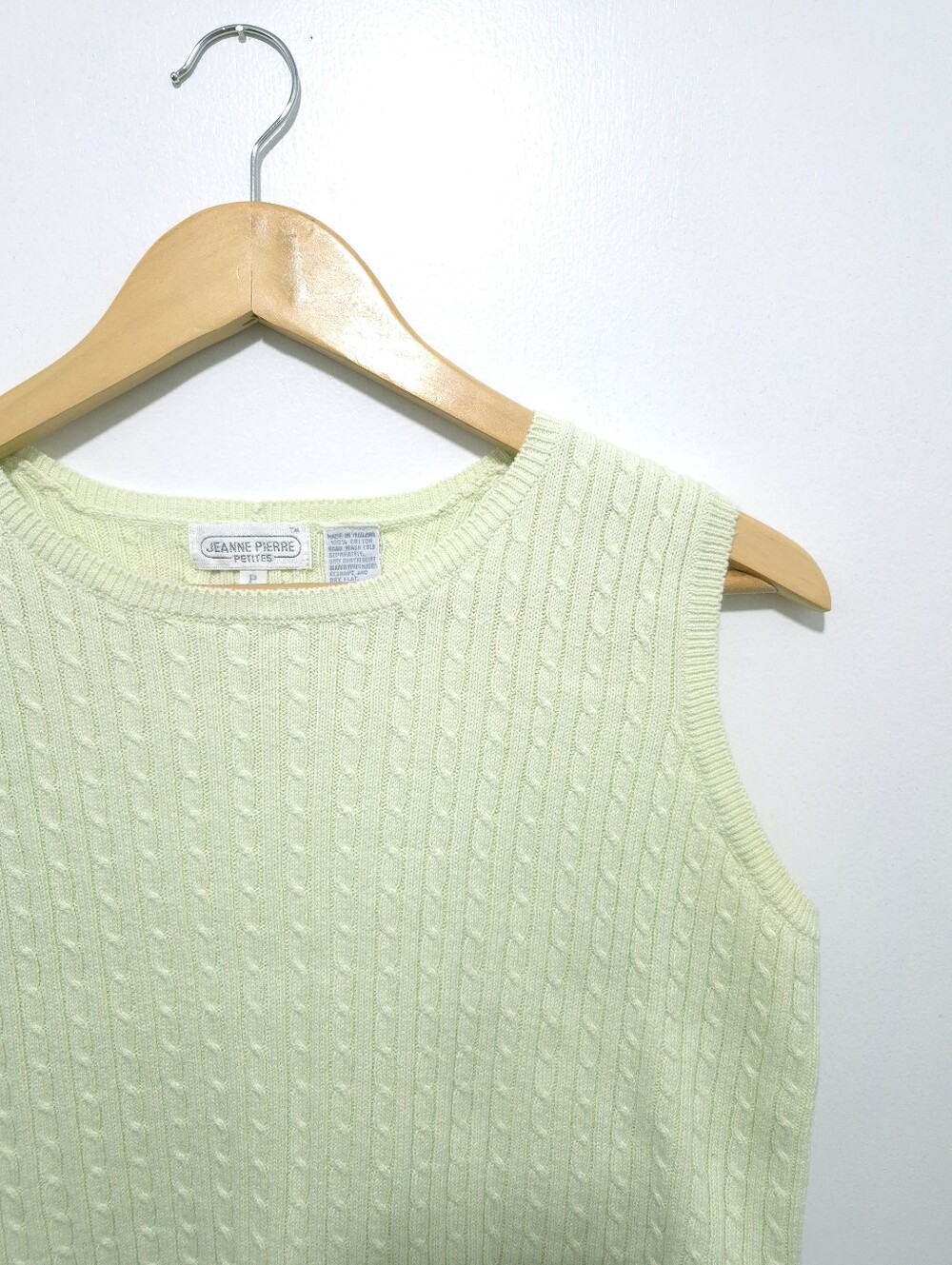 Jeanne Pierre Petites Vintage Cable Knit Top SIZE Petite